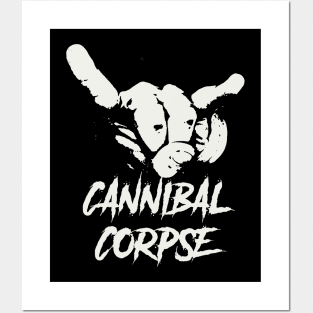 cannibal  horn sign Posters and Art